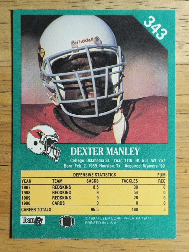 1991 Fleer #343 Dexter Manley