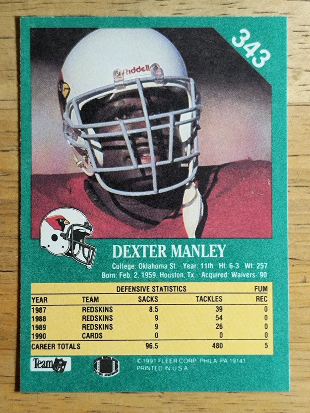 1991 Fleer #343 Dexter Manley