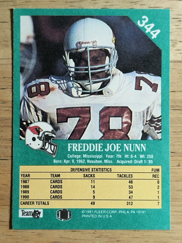1991 Fleer #344 Freddie Joe Nunn