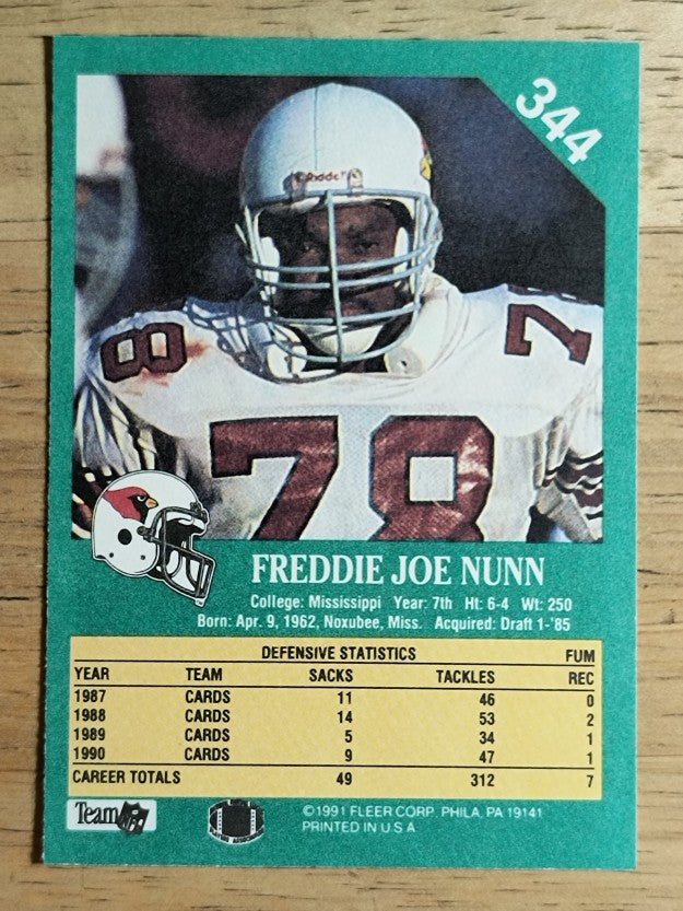 1991 Fleer #344 Freddie Joe Nunn