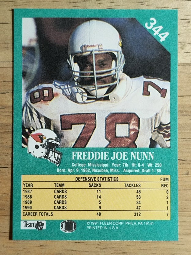 1991 Fleer #344 Freddie Joe Nunn