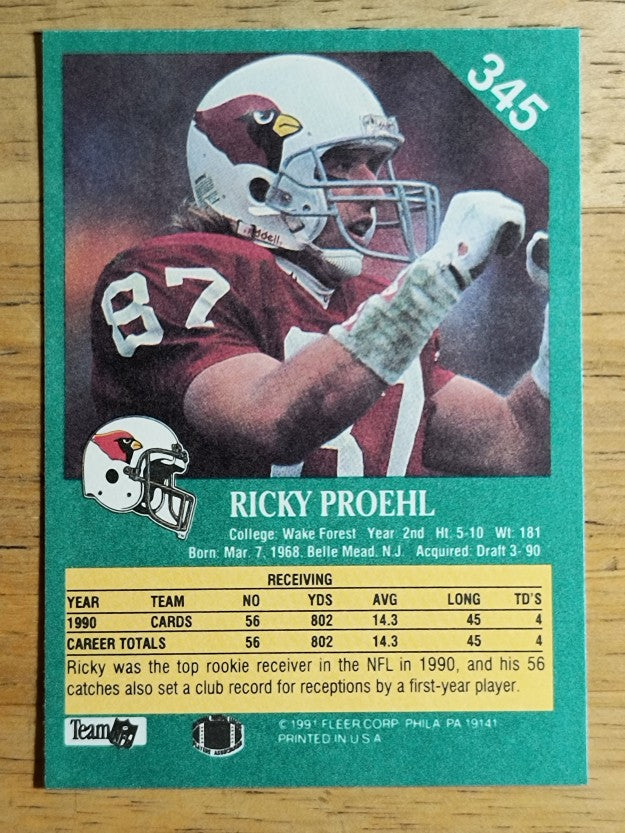 1991 Fleer #345 Ricky Proehl