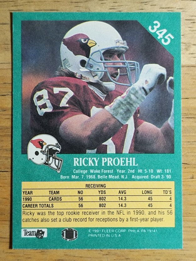 1991 Fleer #345 Ricky Proehl