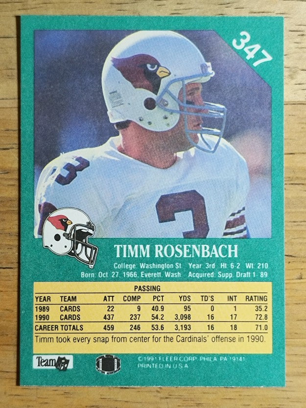 1991 Fleer #347 Timm Rosenbach