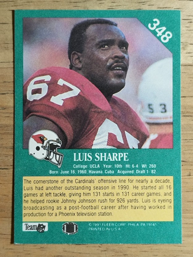 1991 Fleer #348 Luis Sharpe
