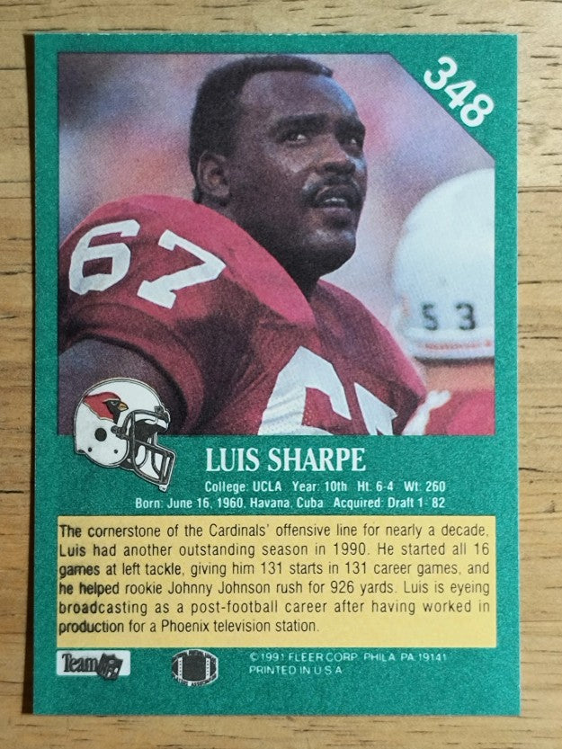 1991 Fleer #348 Luis Sharpe