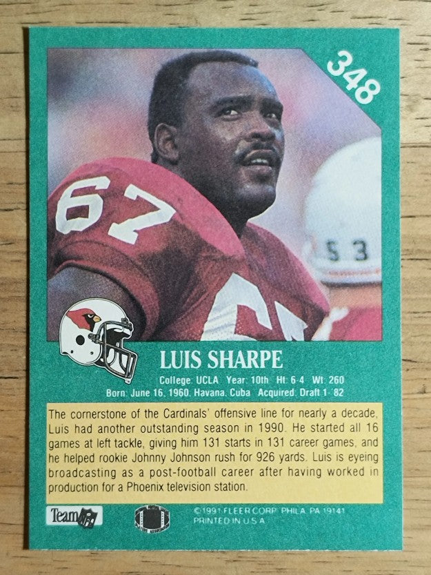 1991 Fleer #348 Luis Sharpe