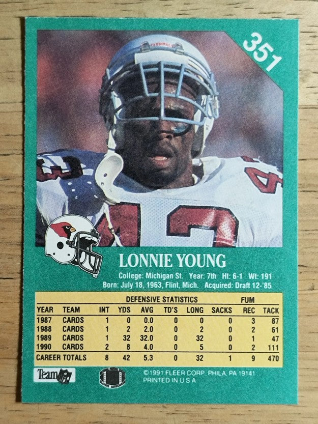 1991 Fleer #351 Lonnie Young