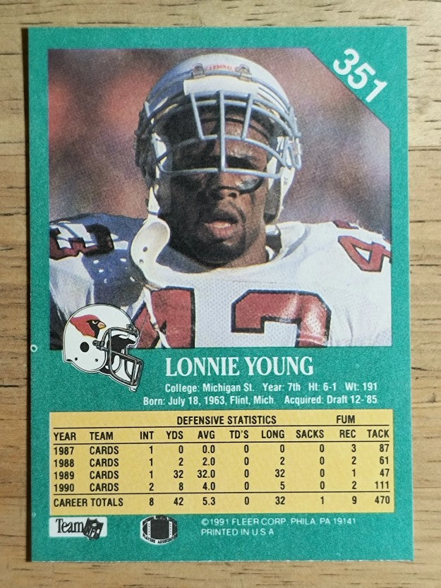 1991 Fleer #351 Lonnie Young