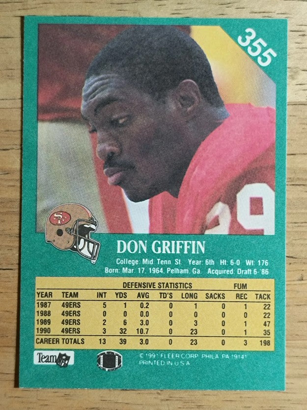 1991 Fleer #355 Don Griffin