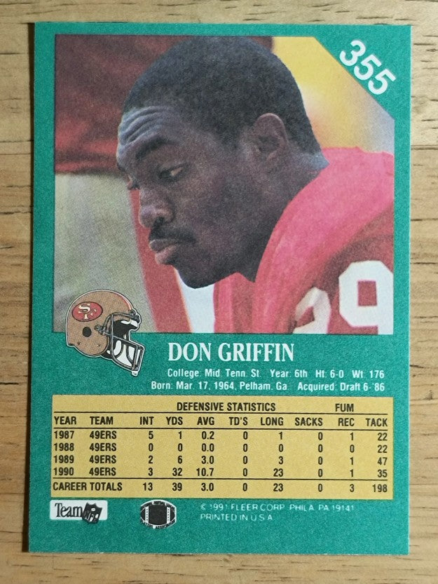 1991 Fleer #355 Don Griffin