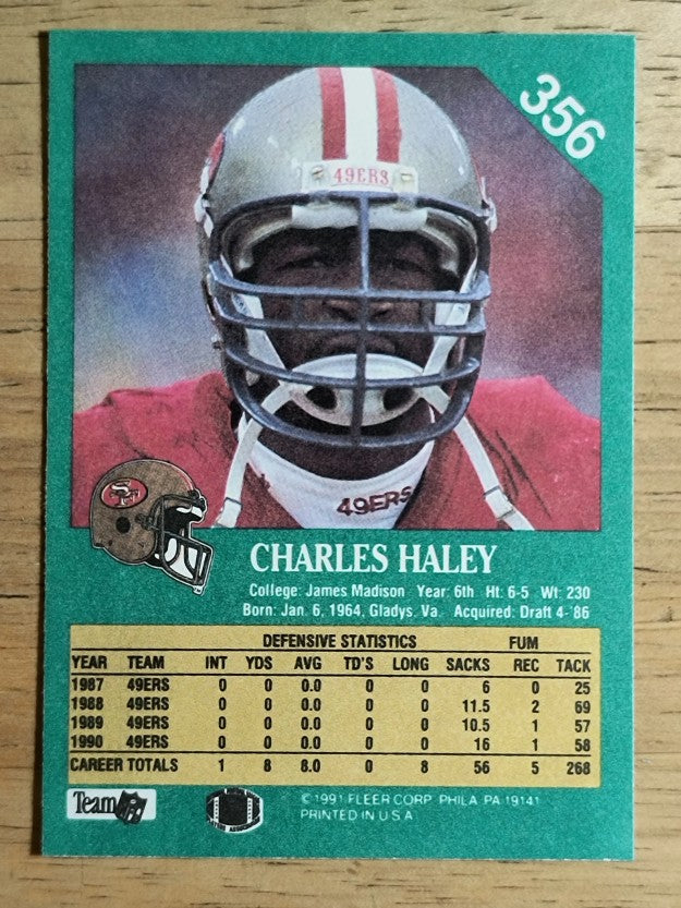1991 Fleer #356 Charles Haley