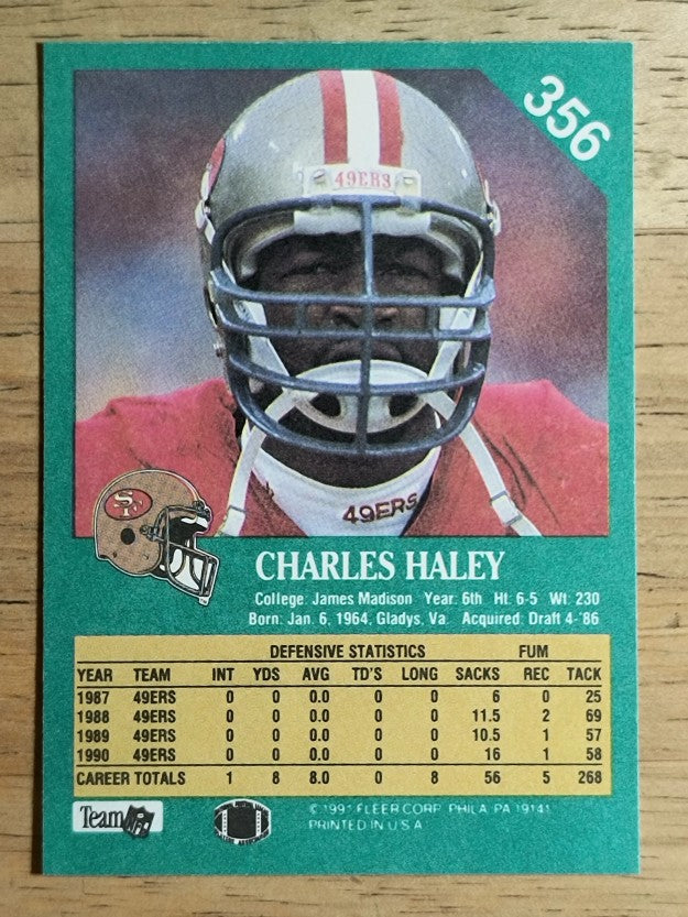 1991 Fleer #356 Charles Haley