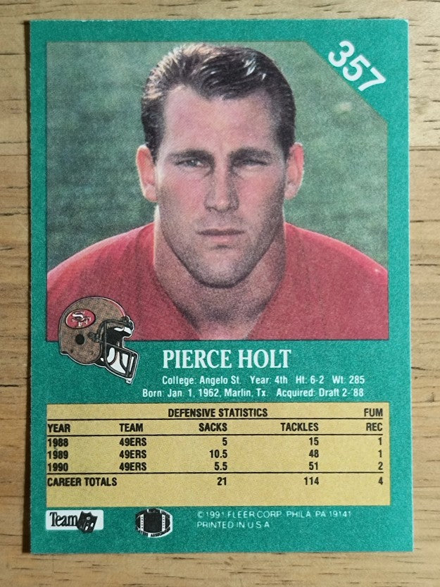 1991 Fleer #357 Pierce Holt