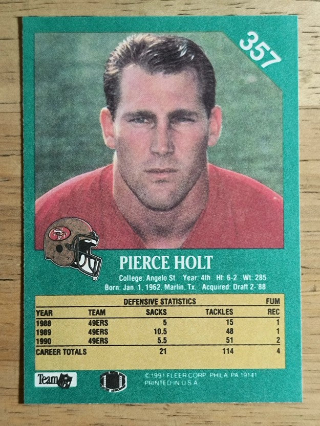 1991 Fleer #357 Pierce Holt