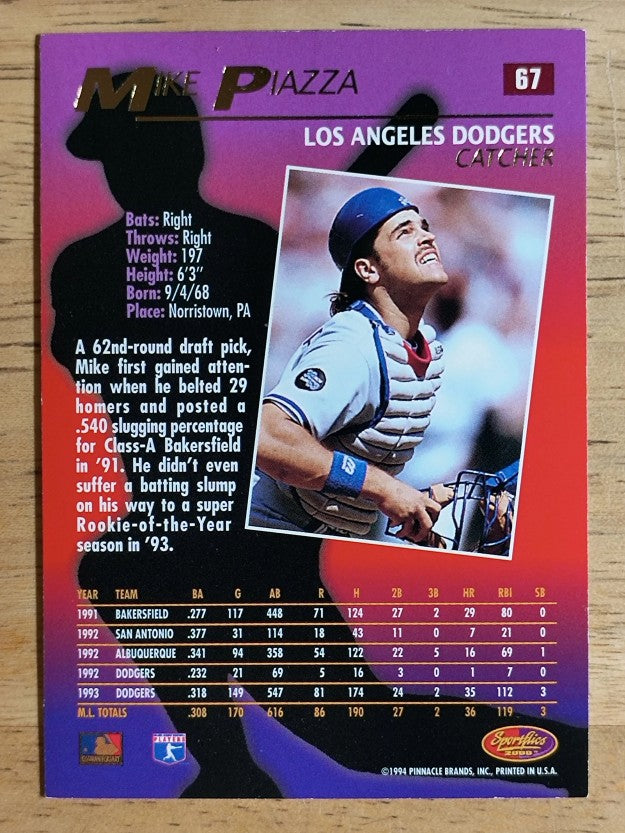 1994 Sportflics #67 Mike Piazza