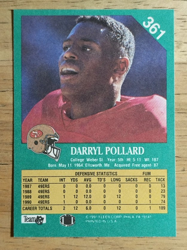 1991 Fleer #361 Darryl Pollard
