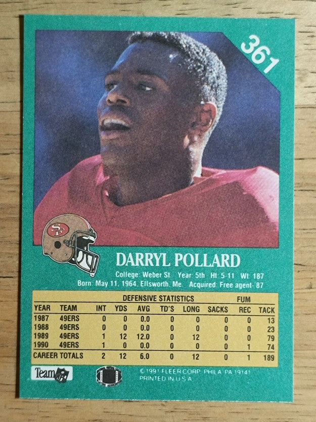 1991 Fleer #361 Darryl Pollard