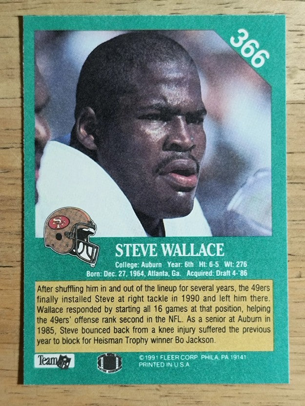1991 Fleer #366 Steve Wallace
