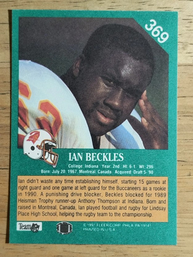 1991 Fleer #369 Ian Beckles