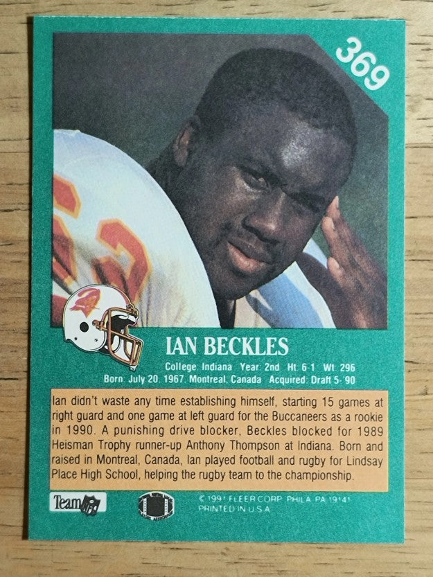 1991 Fleer #369 Ian Beckles