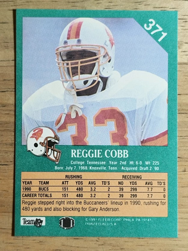 1991 Fleer #371 Reggie Cobb