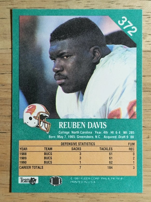 1991 Fleer #372 Reuben Davis