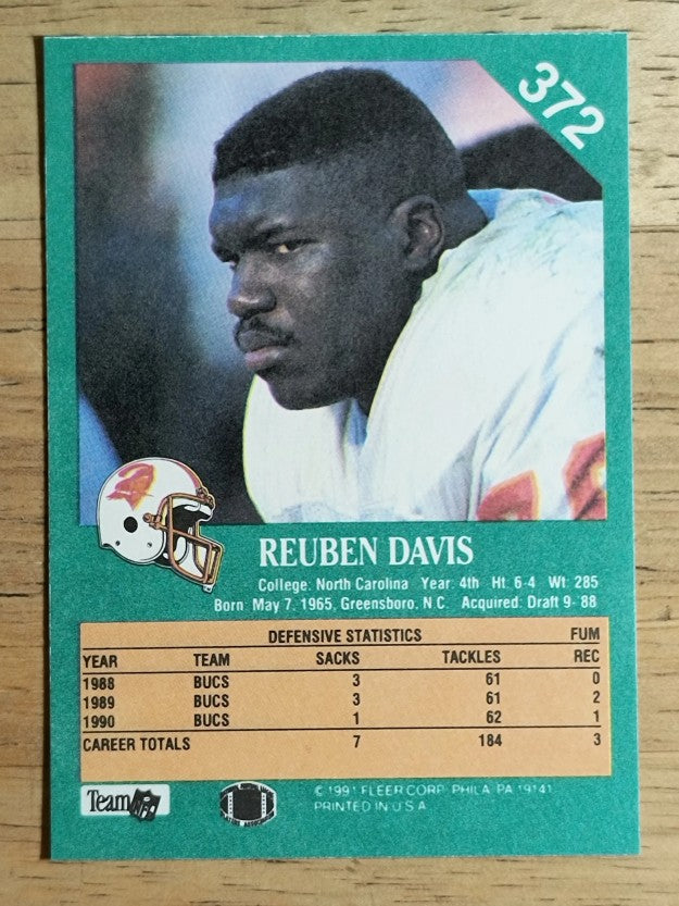 1991 Fleer #372 Reuben Davis