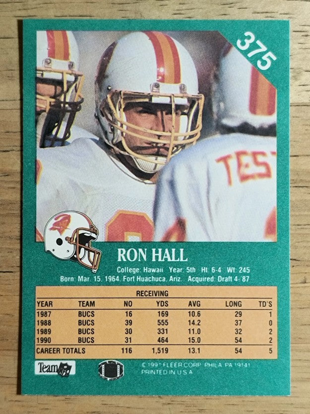 1991 Fleer #375 Ron Hall