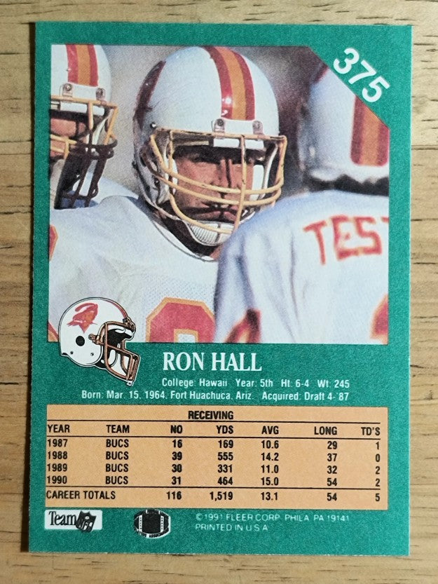 1991 Fleer #375 Ron Hall