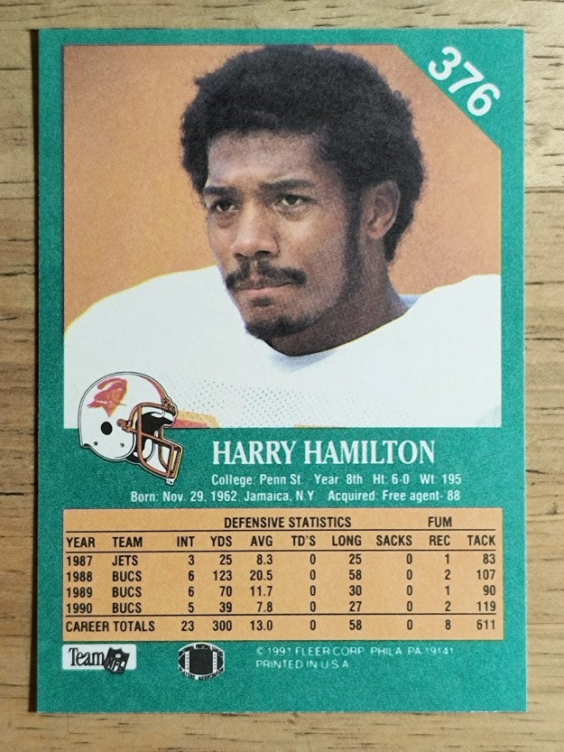 1991 Fleer #376 Harry Hamilton