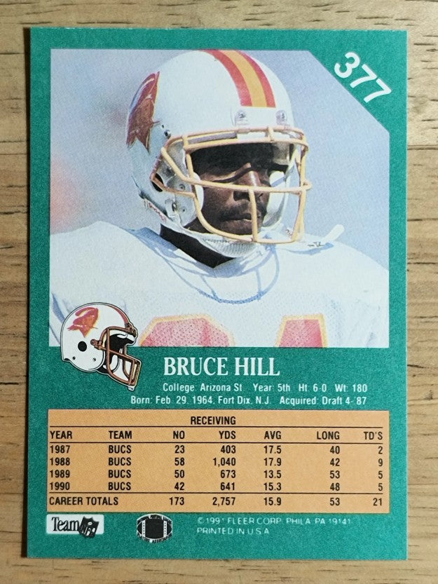 1991 Fleer #377 Bruce Hill