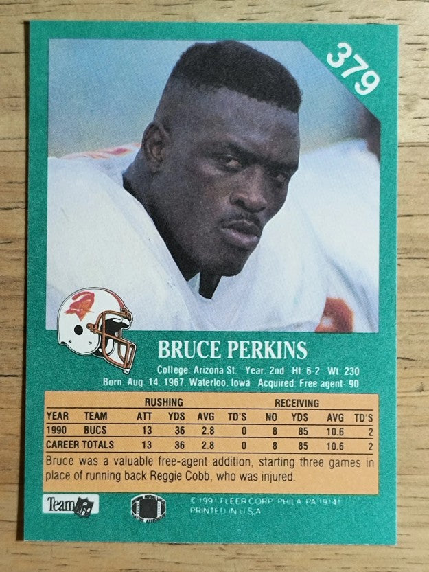 1991 Fleer #379 Bruce Perkins
