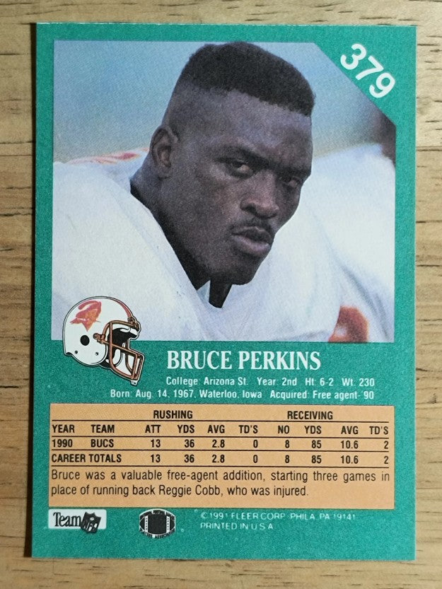 1991 Fleer #379 Bruce Perkins