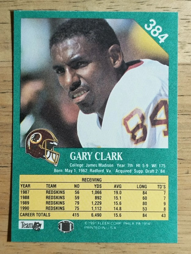 1991 Fleer #384 Gary Clark