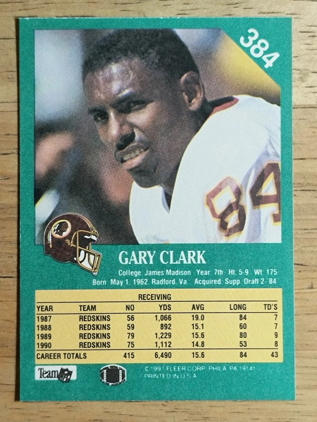 1991 Fleer #384 Gary Clark