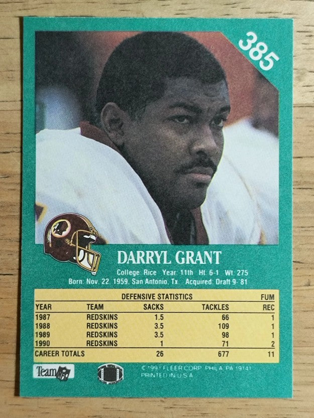 1991 Fleer #385 Darryl Grant