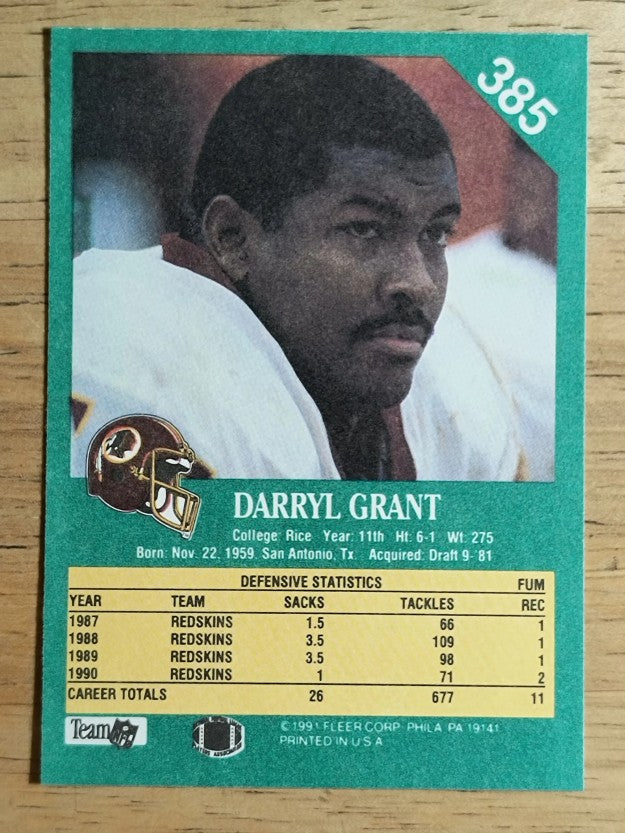1991 Fleer #385 Darryl Grant