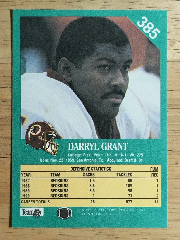 1991 Fleer #385 Darryl Grant