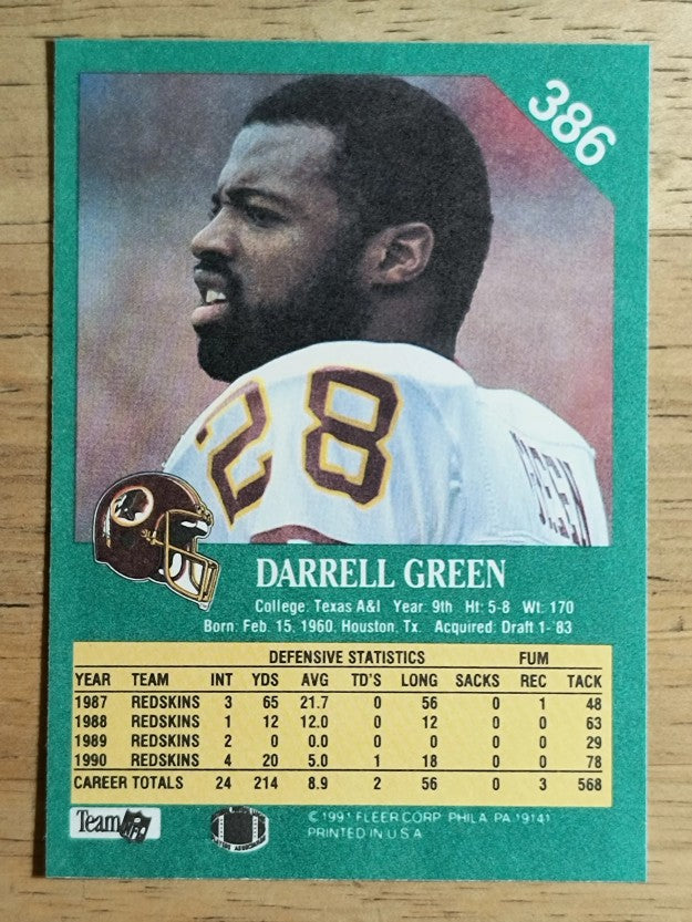 1991 Fleer #386 Darrell Green