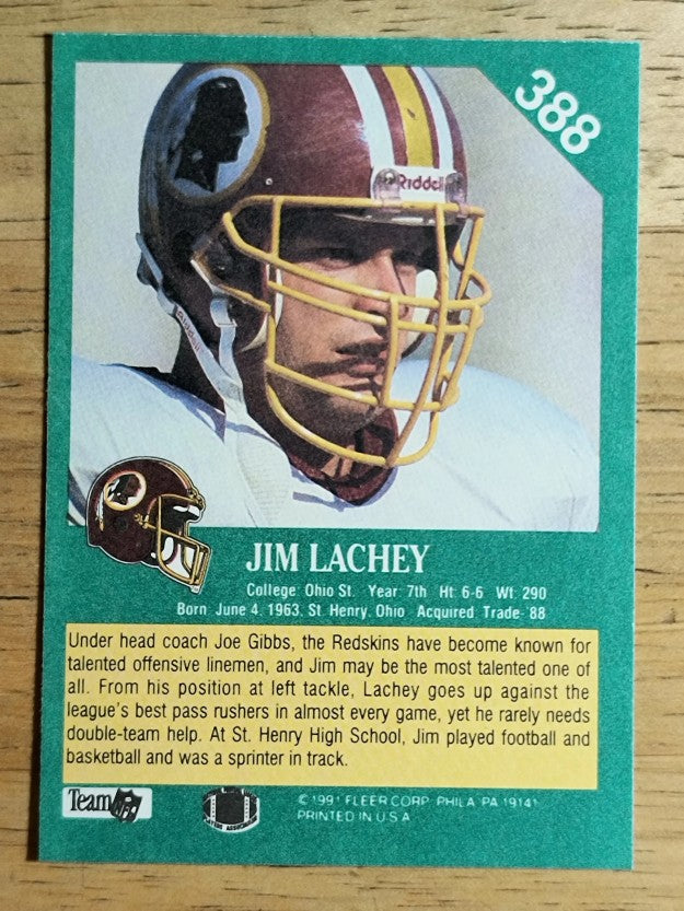 1991 Fleer #388 Jim Lachey