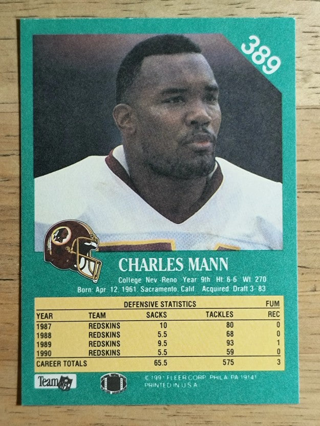 1991 Fleer #389 Charles Mann