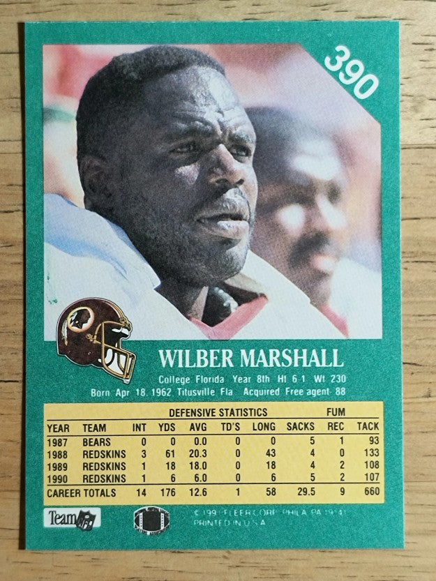 1991 Fleer #390 Wilber Marshall