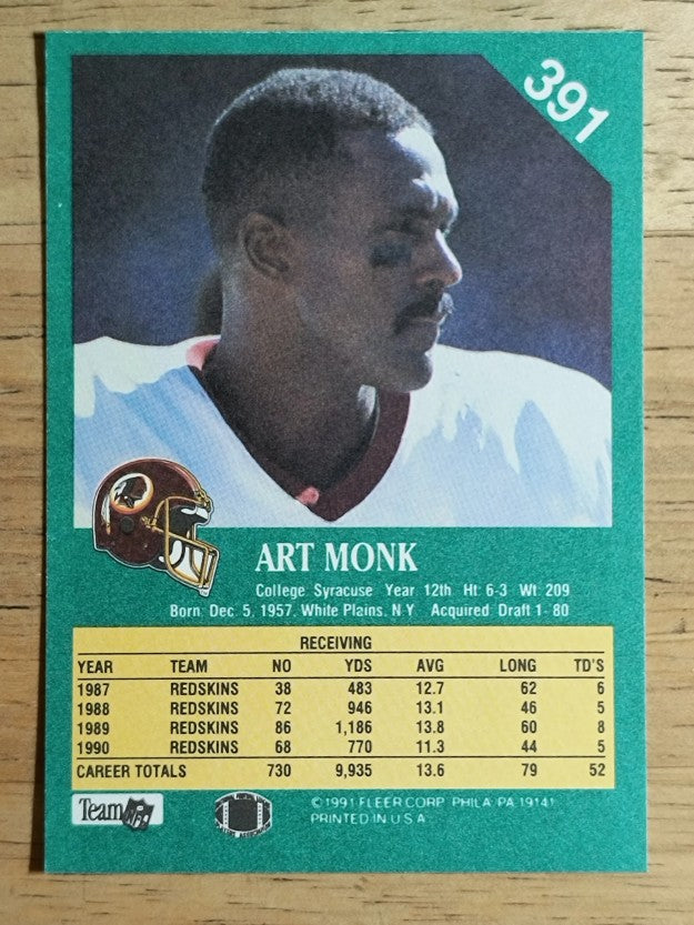 1991 Fleer #391 Art Monk