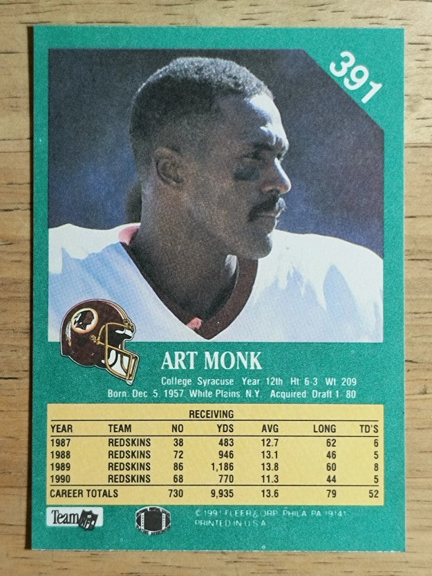 1991 Fleer #391 Art Monk