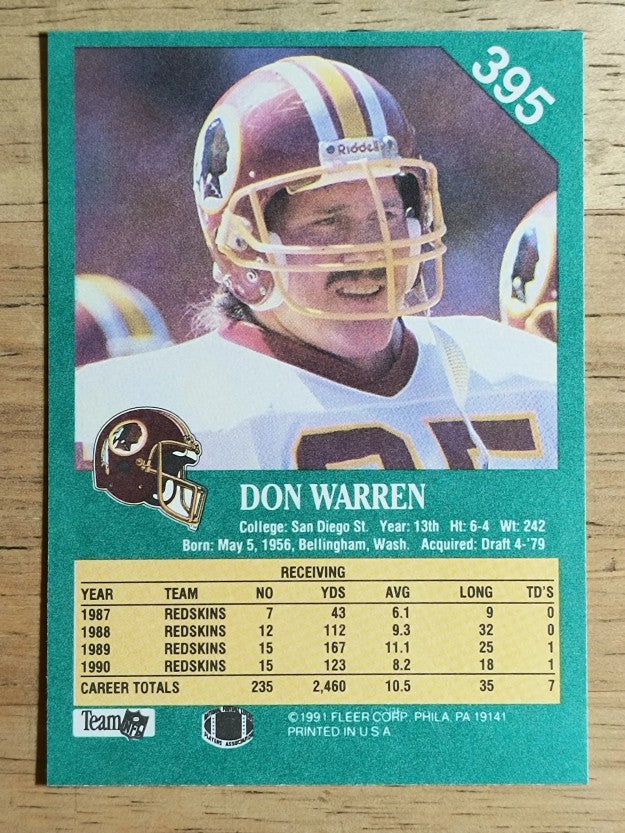 1991 Fleer #395 Don Warren