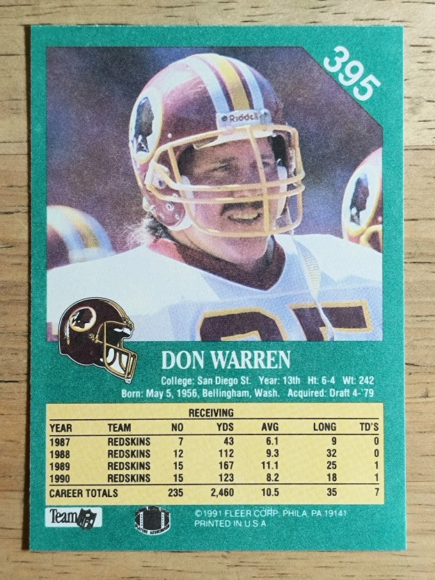 1991 Fleer #395 Don Warren