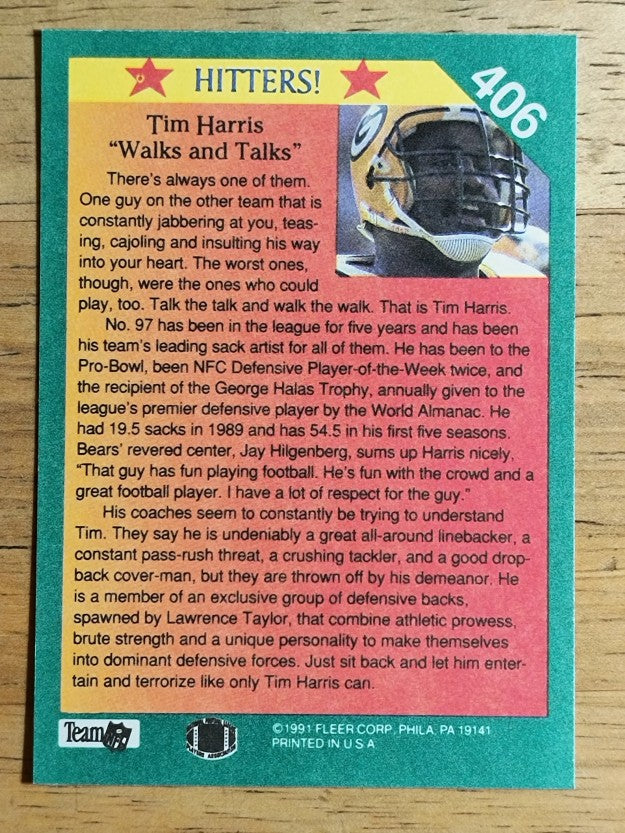 1991 Fleer #406 Tim Harris HIT