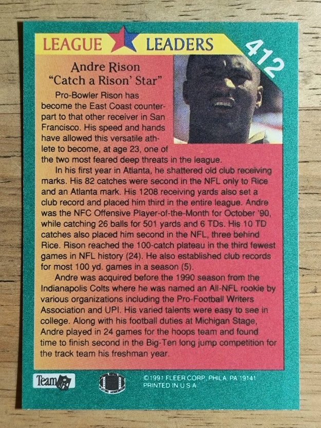 1991 Fleer #412 Haywood Jeffires LL