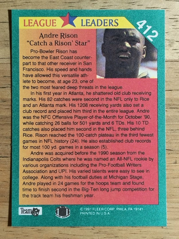 1991 Fleer #412 Haywood Jeffires LL